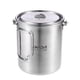 thumbnail image 3 of Taza para exterior Taza de agua portátil de olla de acero inoxidable de 750 ml con tapa y asa plegab Lixada Taza para exterior, 3 of 7