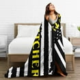 thumbnail image 5 of 911 Dispatcher Thin Gold Line Warm Ultra Soft Micro Fleece Couch Travel Chair Throw Blanket for Women Men Gift, 5 of 5