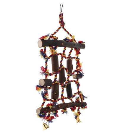 Pet Birds Parrot Lovebird Swing Ladder Chew Climbing Toy
