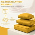 thumbnail image 4 of Snubbull 6-Seat Sectional Outdoor Patio Replacement Cushions Set, 25.5" x 25.5", 5" Foam High-Density, 14-Piece Water-Resistant Outdoor Cushion for Patio Conversation Sets, Liner&Cover, Yellow, 4 of 6