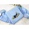 thumbnail image 2 of Embroidered Cute Cat Lying On Book With Flower Sweatshirt, 2 of 4