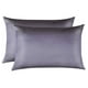 thumbnail image 4 of Juego de 2 fundas de almohada de seda Jocoku, 100% morera, color queen grey, 4 of 9