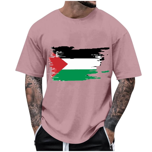 T-Shirts à Col Rond pour Hommes Séchage Rapide Imprimé Polyester, Coupe 3D Col Rond Haut Athlétique pour Gym, Course, Cyclisme & Décontracté