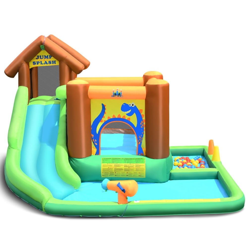 Aimee Lii Inflatable Waterslide Bounce House Climbing Wall Ball Pit with Blower, Playhouse for Kids Outdoor Aimee Lii Inflatable Waterslide Bounce House Climbing Wall Ball Pit with Blower, Playhouse for Kids Outdoor