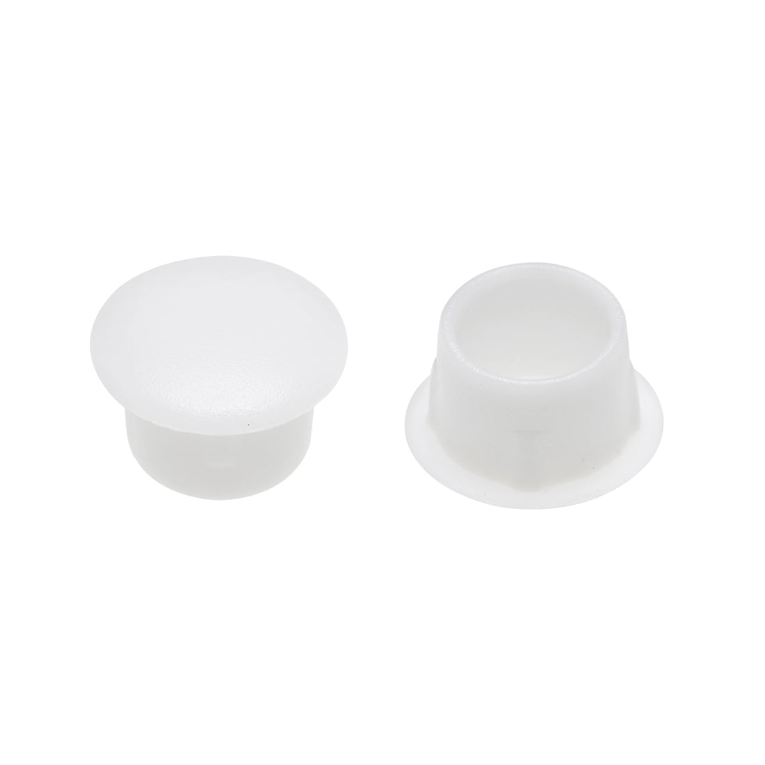 Screw Cap Cover,30 Pcs 10mm Dia White Plastic Locking Hole Plug Button