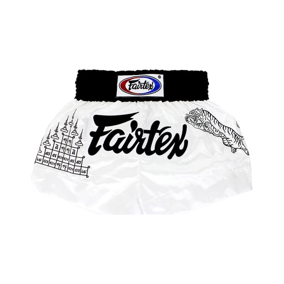 Fairtex BS0637 Superstitious White Muay Thai Boxing Short