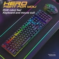 thumbnail image 3 of Gaming Keyboard and Mouse Combo,LED Backlit Keyboard with 104 Key Computer PC Wired Keyboard for PC/Laptop for PS4 (Black), 3 of 5