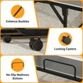 thumbnail image 4 of Folding Bed with Mattress, Portable Rollaway Bed for Adults, Sturdy Folded Guest Bed on Wheels, Space Saving Foldable Bed with Memory Foam Mattress, Cot Size Bed for Easy Storage, 75” x 31”, 4 of 8