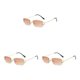 thumbnail image 1 of Gafas de sol de moda Sonducket con lentes transparentes rectangulares Marrón inoxidable Type1 NO1, 1 of 6