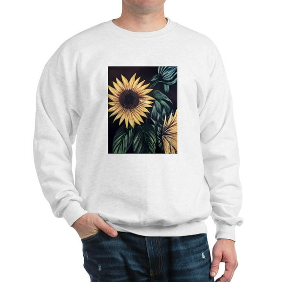 CafePress - Sunflower Life Sweatshirt - Crew Neck Sweatshirt