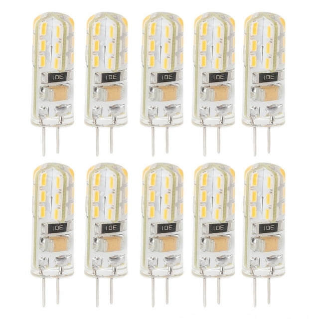 10 Bombillas Liderados G4, 1,5 W, 110 lm, CA, 110 V, Bombillas Halógenas, Cálido, 6000 K, Para Iluminación de Paisaje, Caravana, Patio, Jardín, Luces de Hockey Sobre