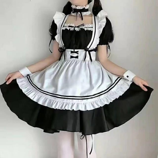 Traje de sirvienta anime japonés perfecl vestido clásico de Lolita XL