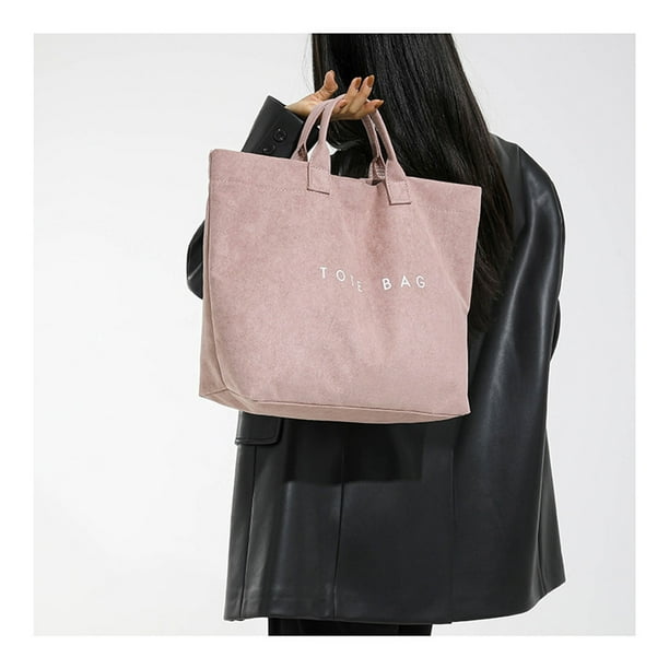 Women's Large Capacity Letter Casual Versatile Tote Bag For Work And Commuting