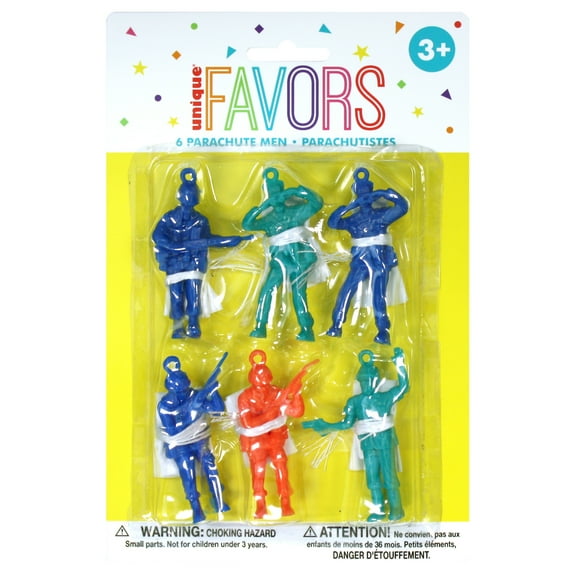 Unique Industries Assorted Colors Solid Print Birthday Party Favors, 6 Count