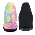 thumbnail image 6 of XYZCANDO Mermaid Pattern Auto Seat Covers Comfortable Plum Blossom Buckle Design Car Seat Covers Interior Auto Interior, Decor Accessory Easy Install Van Vehicle, 6 of 10
