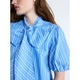 thumbnail image 4 of Free Assembly Women's Cotton Bow Blouse with Short Puff Sleeves, Sizes XS-XXL, 4 of 5