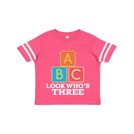 

Inktastic 3rd Birthday 3 Year Old Alphabet Gift Toddler Boy or Toddler Girl T-Shirt