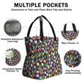 thumbnail image 3 of Pioneer Flower Floral Print Pattern Drawstring Lunch Bag Women - Drawstring Lunch Bag Insulated for Work Office - Stain-Resistant Large Lunchbags for Women with Multi-Pockets, 3 of 6