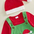thumbnail image 6 of Cjfdfy Newborn Baby Boy Girl Christmas Outfit The Baby Who Stole Christmas Print Long Sleeve Romper Jumpsuit And Hat 3 Pcs Set Infant Cute First Christmas Fall Winter Outfit, 6 of 9