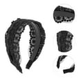 thumbnail image 3 of Unique Bargains 1 Pc Dot Pattern Headband 5.91"x4.33" Black, 3 of 6