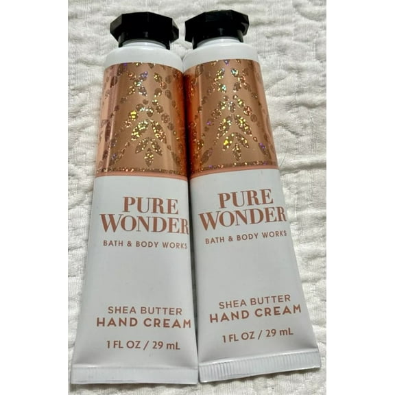 Bath and Body Works Pure Wonder Shea Butter Hand Cream 1.0 Fluid Ounce, 2 Pack