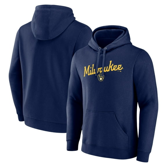 Men's Navy Milwaukee Brewers Series Sweep Pullover Hoodie
