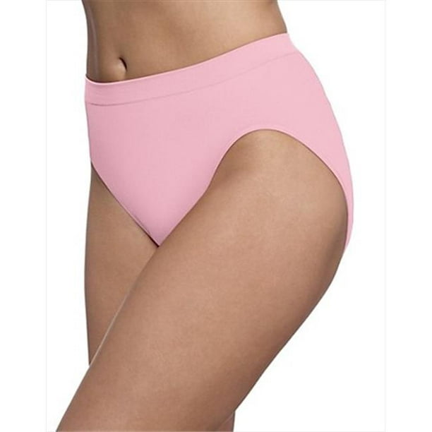 Bali 303J Microfiber Seamless Hi Cut Panty Size 8 - 9, Pink Sands 