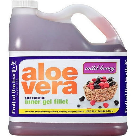 Fruit Of The Earth Aloe Vera Drink, Wild Berry, 128 Fl Oz, 1 Count
