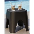 thumbnail image 2 of Strata Furniture Mallorca Traditional Polypropylene Rattan Table in Black, 2 of 2