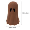 thumbnail image 3 of 11" Paper Mache Ghost Statue Tabletop Decoration,Thanksgiving Resin Ghost Sculpture Statue,Halloween Mini Ghosts Decorations,Halloween Ghost Standing Statue Ornament Halloween(Coffee), 3 of 7