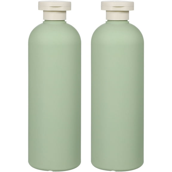 SEWCHICS 4Pcs Travel Bottles Green Leakproof Plastic Flip Cap for Shampoo Shampoo Conditioner and Body Wash