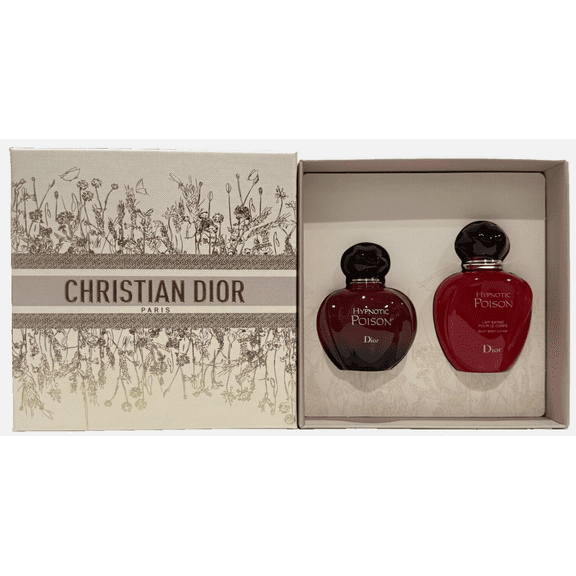 Dior 2 Piece 1.7 Eau De Toilette Spray & 2.5 Silky Body Lotion Hypnotic Poison Set for Women