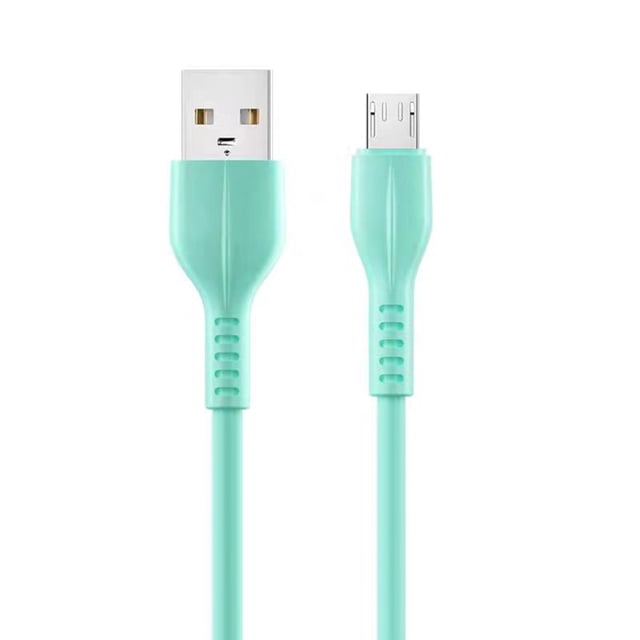 Câble de Chargement Micro-B Cordon de Charge Rapide 2A en Silicone USB-A vers Micro-USB Cordon de Synchronisation de Données Compatible avec Appareils Micro-B 1 M/3 Pi