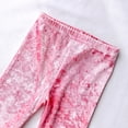 thumbnail image 4 of Zanarzt Flare Leggings for Girls Toddler Girls Ruffles Leggings Cotton Pants Kids Stretchy High Waist Legging Pink,1-2 Years, 4 of 9