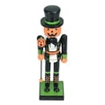 thumbnail image 5 of Kiddiway Halloween Decorations Nutcracker Pumpkin Figurine - Wooden Soldier Figure with Carved Pumpkin Head, Festive Halloween Home Decor for Mantel Shelf, Indoor Fall Display, 5 of 7