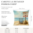 thumbnail image 4 of GooTPa Summer Beach Pillow Covers, Beach Chairs Throw Pillow Case Decoration, Linen Cushion Covers for Couch Sofa Bedroom Living Room Easter Day Home Decor - 20x20in, 4 of 6
