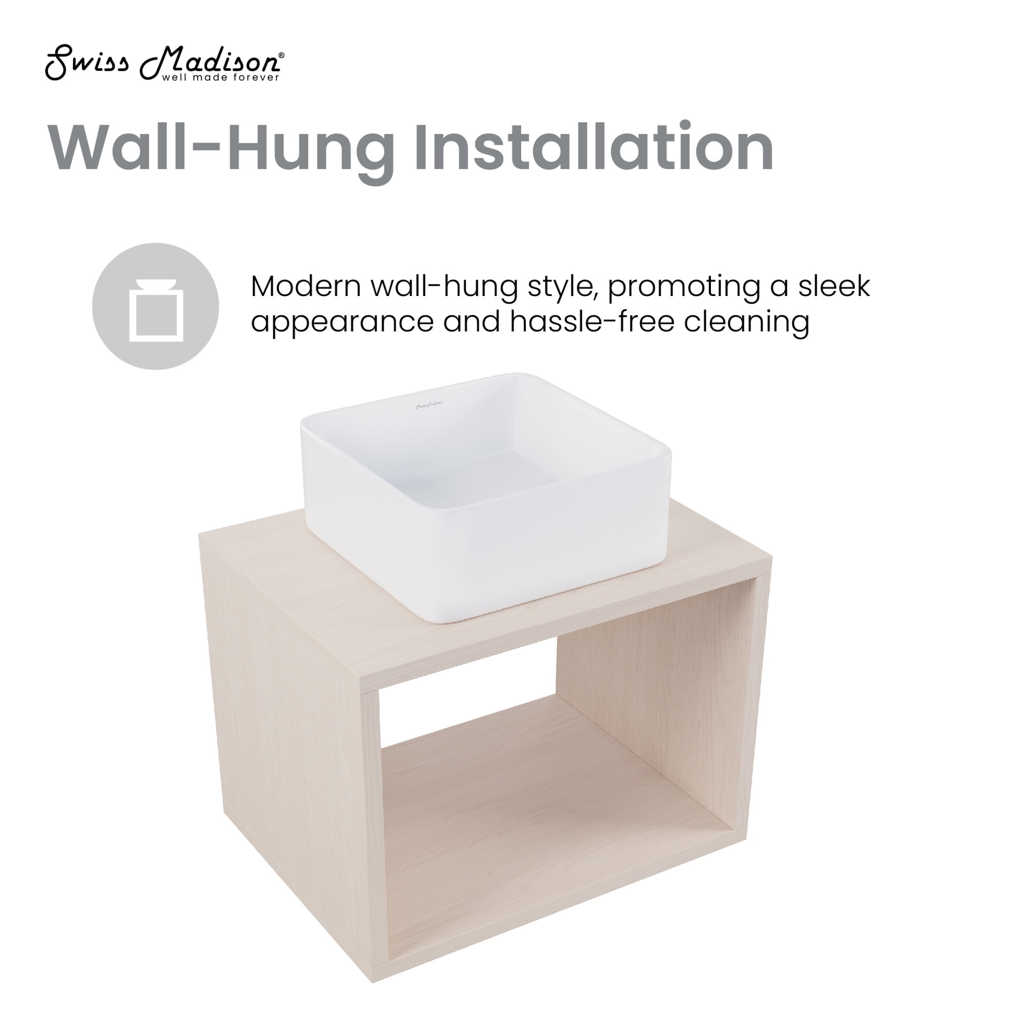 Concorde 24'' Wall-Hung Vanity In Brown Oak