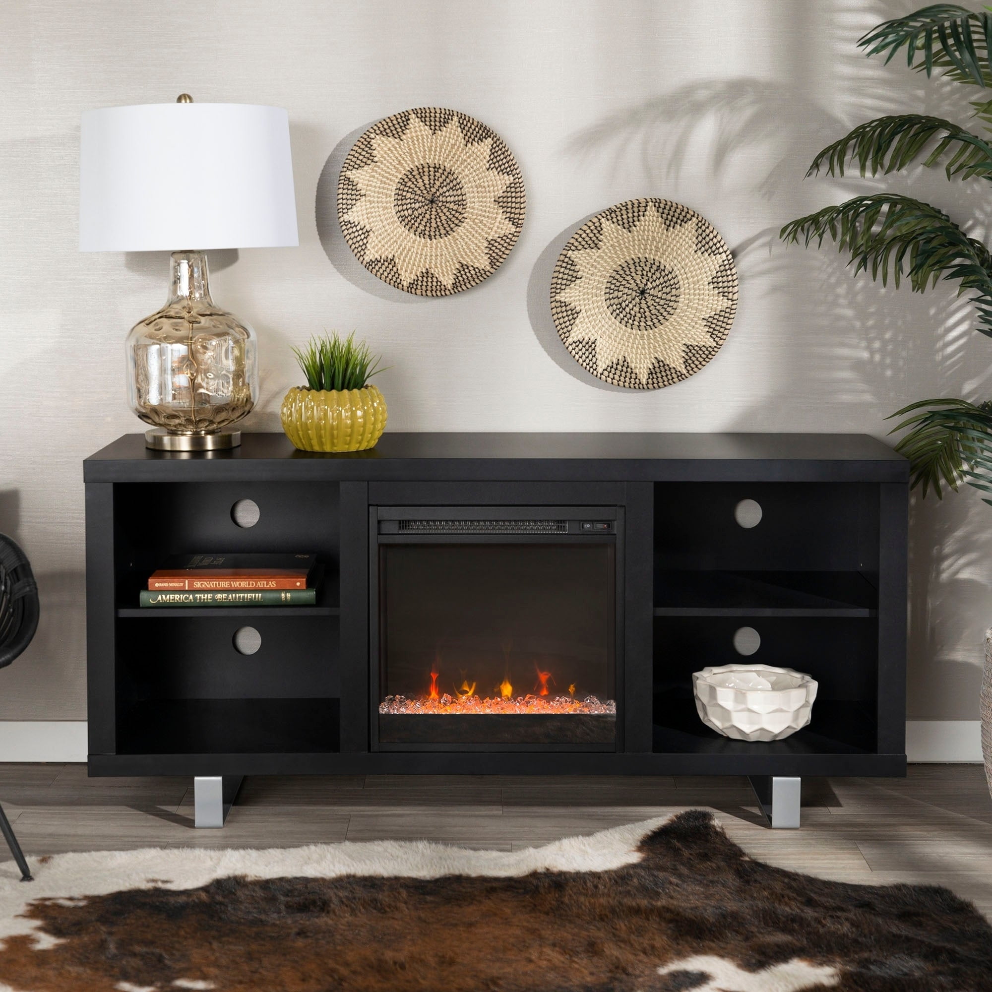 Middlebrook Designs 58" Modern Fireplace TV Stand Console