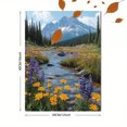 thumbnail image 3 of Qisvanset Framed Canvas Wall Art 12x16 Inch Snowy Peak Mountain Lake Wildflower Scenic Art, 3 of 5
