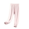thumbnail image 2 of Odeerbi 3-15 Años Niñas Hielo Seda Pantalones Deportivos Verano Entrenamiento Atlético Deportes Jogger Pantalones Color Sólido Casual Cómodo Joggers, 2 of 5