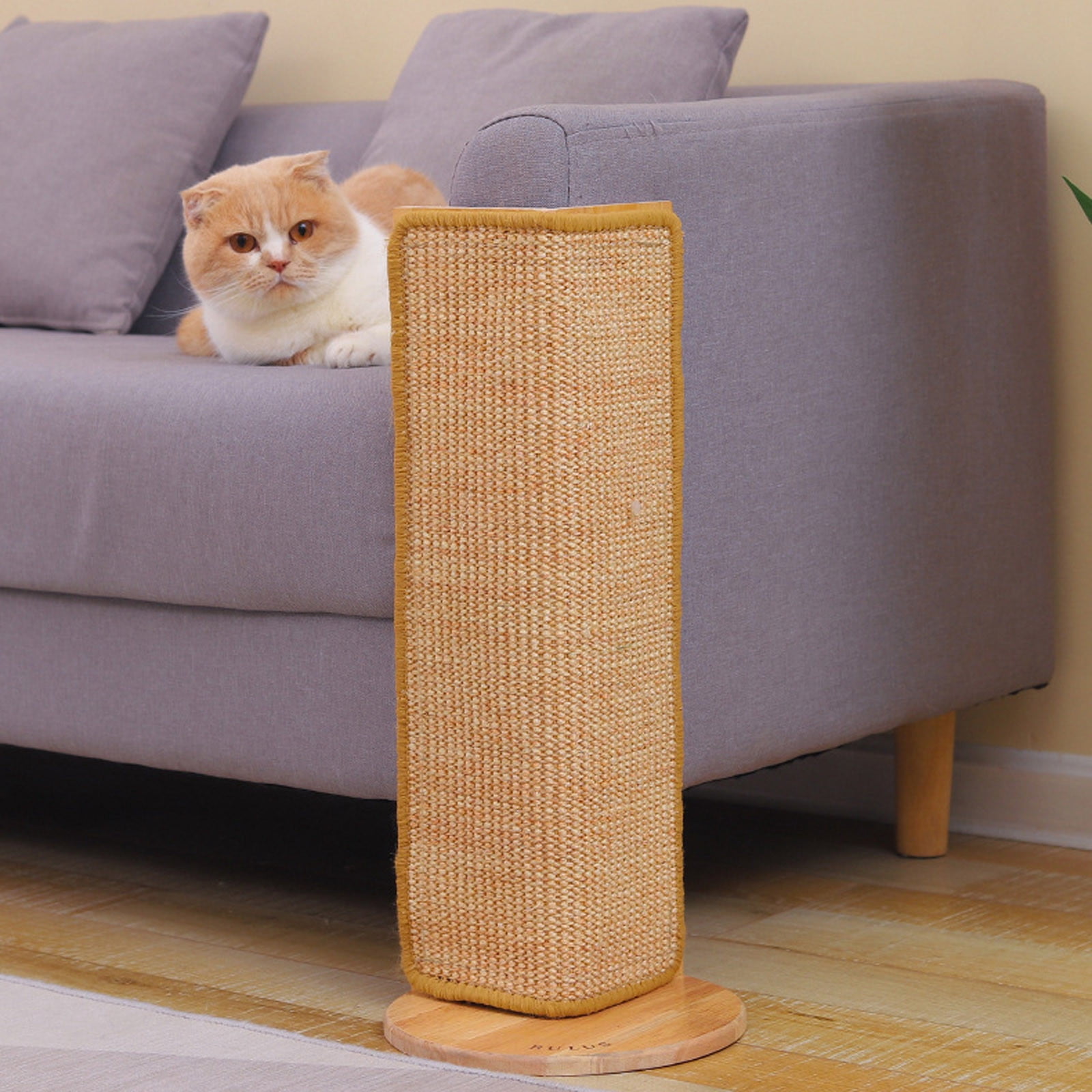 Natural Sisal Cat Scratcher Corner Post Wall Sofa Edge Scratching Pad for Indoor Outdoor