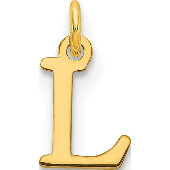 14K Yellow Gold 14Ky Cutout Letter L Initial Pendant - Jbsp
