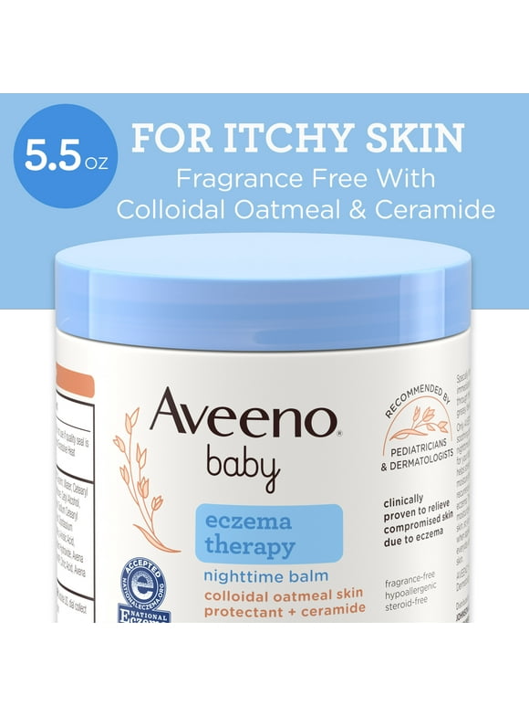 Aveeno Baby Eczema Therapy Nighttime Body Balm, Colloidal Oatmeal, 5.5 oz