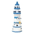 thumbnail image 2 of Dusknt Ocean Style Ornaments Clearance Sale! Mediterranean Style Lighthouse Wooden Crafts Home Desktop Decoration Ocean Style Hexagonal Lighthouse Ornaments, 1*Lighthouse Ornament, 2 of 4
