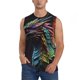 thumbnail image 1 of Fotbe Dragon with Colorful Tail Men's Camiseta sin Mangas Estampada para Hombres, Playera Casual para Gimnasio, Entrenamiento, Playa-X-Large, 1 of 7
