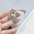 thumbnail image 5 of Antique Crystal Brooch Pin for Women Men Vintage Rhinestone Art Deco Flower Clover Boho Victorian Brooches Lapel Pins Elegant Dress Accessories Wedding Birthday Jewelry, 5 of 12