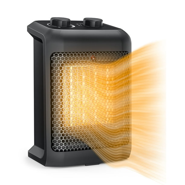 Luwior 1500W Space Heater,  Energy Saver Mode, Fast Heating Ceramic with Thermostat, with Tip-over&Overheat Protection