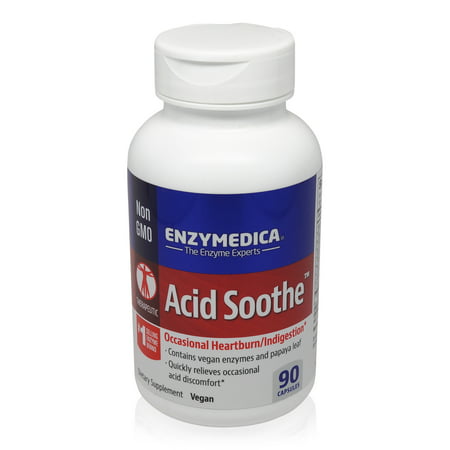 Enzymedica - Acid Soothe Assists with Acid Reflux Occasional Heartburn & Indigestion 90 (Best Way To Cure Acid Reflux)