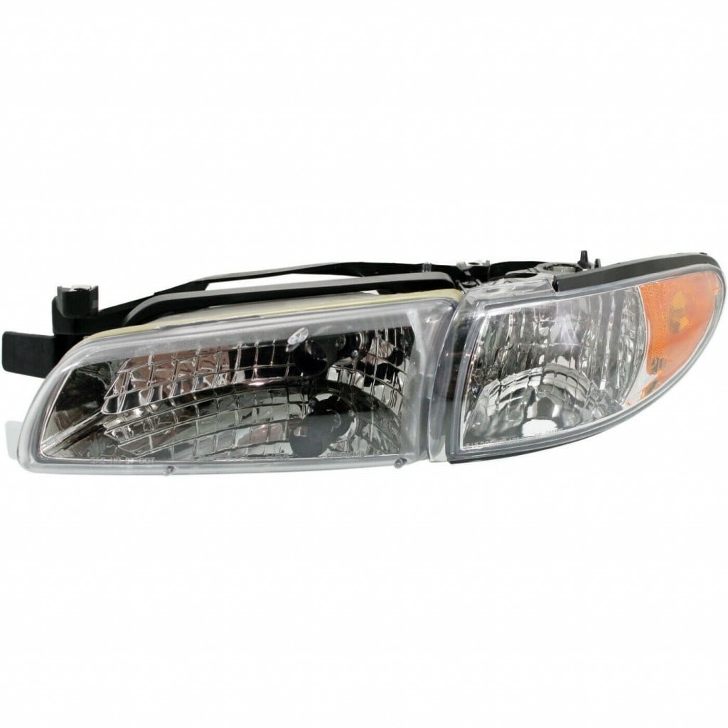 Headlight Assembly Compatible with 1997-2003 Pontiac Grand Prix Halogen Coupe//Sedan Driver Side