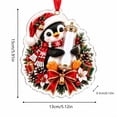 thumbnail image 3 of Christmas Cash Gift Holder Ornament with Cute Penguin Design, Single Piece, 2D Acrylic, for Holiday Tree Hanging Decoration, 3 of 6